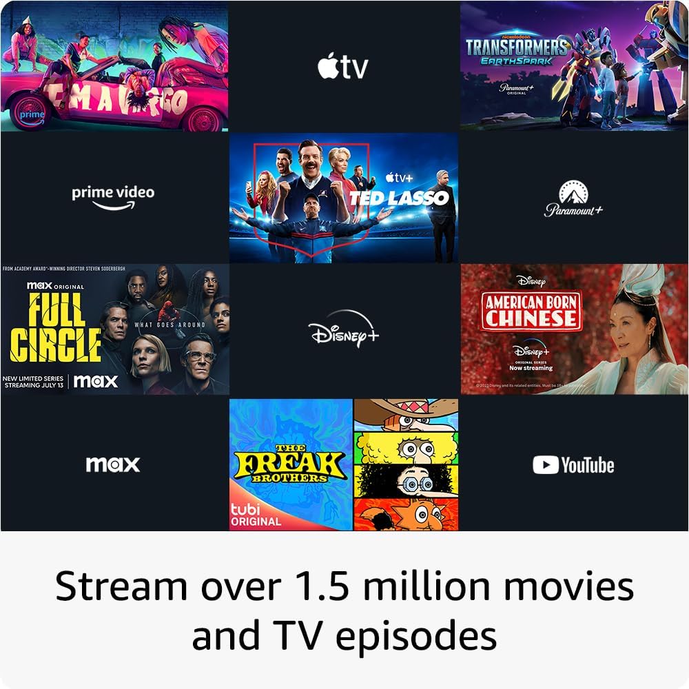 All-new Amazon Fire TV Stick 4K streaming device, more than 1.5 million movies and TV episodes, supports Wi-Fi 6, watch free  live TV